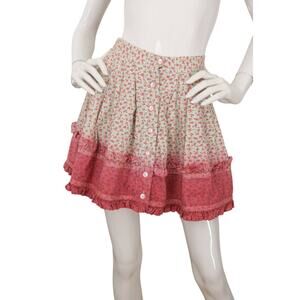 Vintage y2k Betsey Johnson Skirt 2 Floral Mini Frilly Ruffle Coquette Fairy